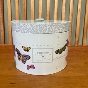 Fringe Studio Porcelain Lavender with Butterflies Tea Set for One